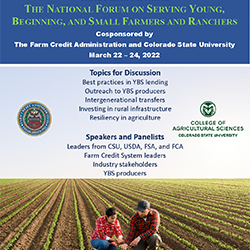 Invitation for the first National Forum on Serving Young, Beginning, and Small Farmers and Ranchers 